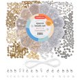thumbnail image 1 of Incraftables Flat Bulk Rondelle Spacer Beads Set for Jewelry Crafting, 600pcs, Gold & Silver, 12 Styles, 1 of 12
