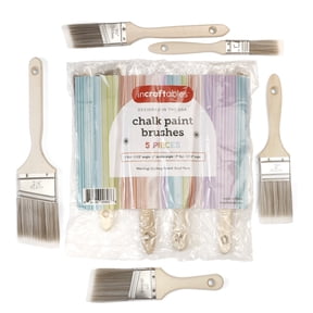 Incraftables Assorted Chalk Paint Brush Set (5pcs). Best Chalk Paint Brushes for Furniture. Wax Brush for Furniture, Chalk Painting, Home Decor & Wall. Natural Bristle Paint Brush for Kids & Adults