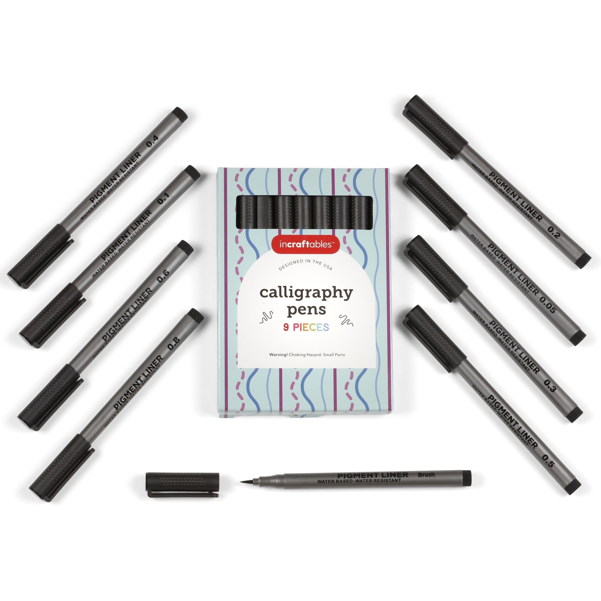 Incraftables Calligraphy Pens with 9-Piece Brush Pen Set for Writing and Drawing