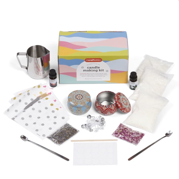 Incraftables Candle Making Kit for Adults with Soy Wax, Wicks, Essential Oils, Jars, Pot & More