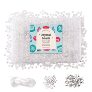Incraftables Clear AB Crystal Beads for Jewelry Making Kit, 1714 Pcs 4mm-12mm Iridescent Glass Beads, 5 Shapes for Bracelets, Necklaces, Suncatchers & Crafts with Organizer Box and Findings