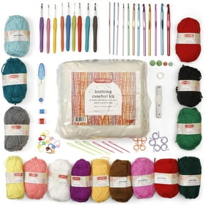 Incraftables Crochet Kit for Beginners – 85 Piece Beginner Crochet Kit for Adults & Kids with Yarn, Hooks, Accessories & Bonus Tote Bag Organizer – Learn to Crochet with Complete Starter Set