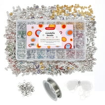 Incraftables Crystal Rondelle Beads for Jewelry Making 800pcs. Rhinestone Spacer Beads for Crafts