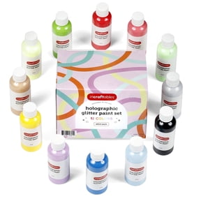 Incraftables Holographic Paint Set – 12 Iridescent, Metallic Acrylic Colors. Non-toxic Chameleon Paint for Canvas, Rocks, Wood & More. Premium Color Shift Paint, 2oz Each.