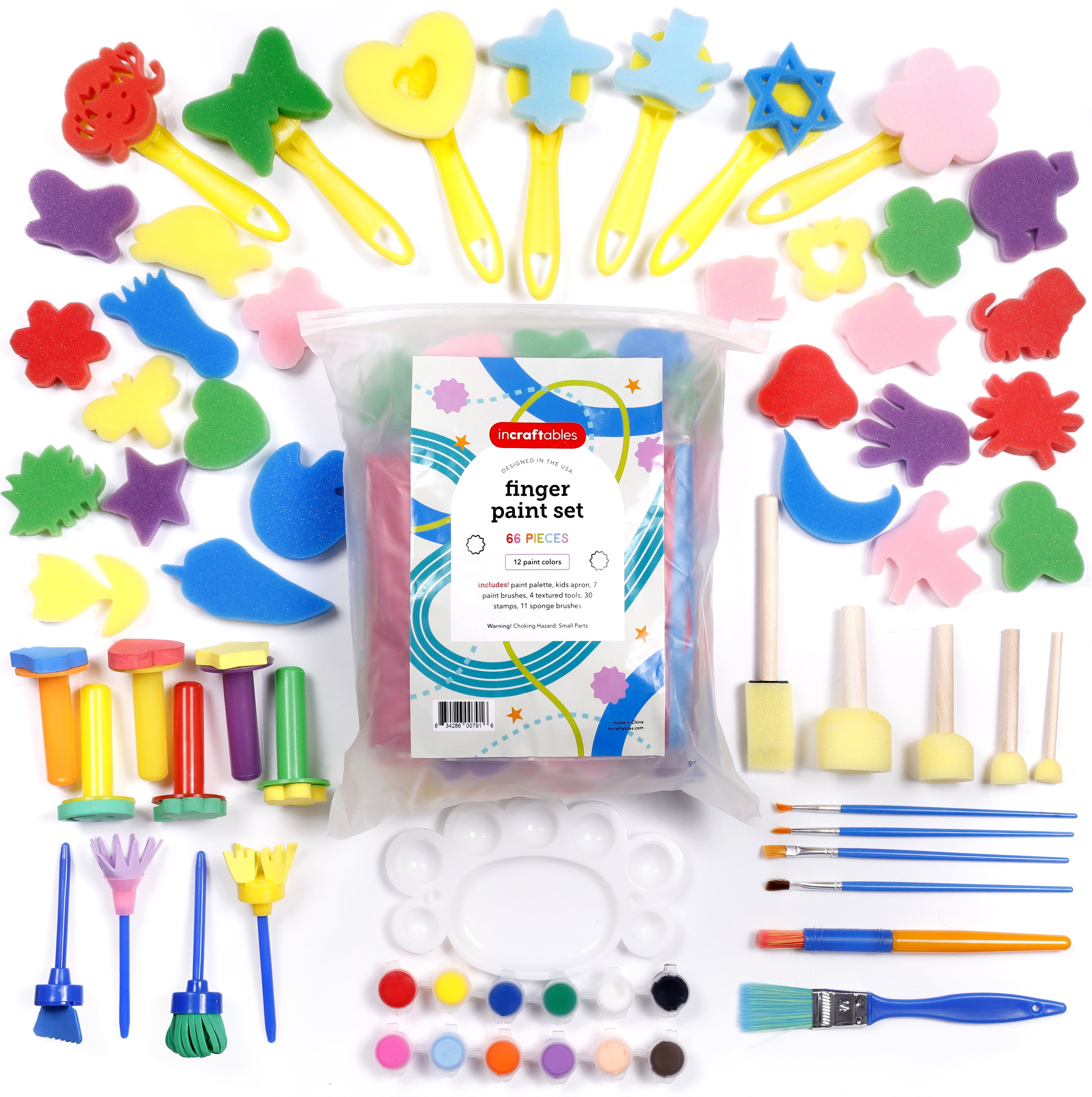 Jar Melo 10 Colors Finger Paint for Toddlers,Washable,Non Toxic