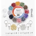 thumbnail image 1 of Jump Rings Rock Kits Incraftables Incraftables Natural Stone Beads 12 Colors 240pcs Set for DIY Jewelry Making, 1 of 10