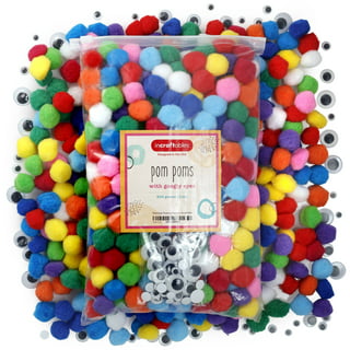 Bundooraking Pom Poms 15 inch (4cm) 90pcs Multi-Colored Pom Poms Pom Poms for Crafts, 1.5 inch (4cm)