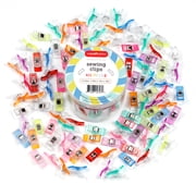 Incraftables Assorted Sewing Clips - Pack of 100 Multipurpose Clips   Fabric Clips for Sewing and Quilting   Colorful Clips for Crafting, Binding, Quilting, More