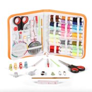 Incraftables Sewing Kit – 30pcs Multicolor Threads, 75+ Pcs Crafting Set with Scissors, Colored Threads, Measuring Tape, Needles & More in a Zippered Nylon Case