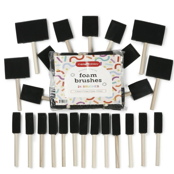 Incraftables Sponge Brushes for Painting 24pcs. Foam Brushes for