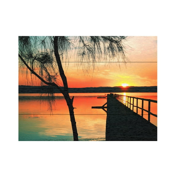 Incredi 'Once Upon An Evening' Wood Slat Art 12x16