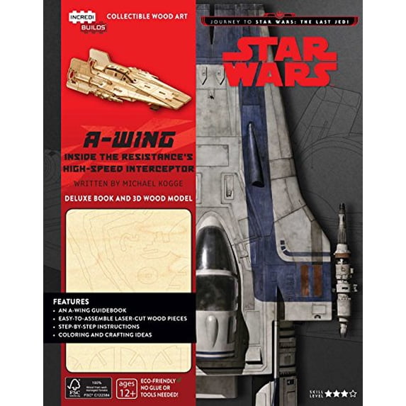 Pre-Owned IncrediBuilds: Journey to Star Wars: The Last Jedi: A-wing Deluxe Book and Model Set: Inside the Resistance's High-Speed Interceptor (Hardcover) 1682980952 9781682980958