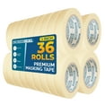 thumbnail image 1 of IncrediSeal Premium Masking Painters Tape, Low Tack, Beige Crepe, All Purpose for Painting, Crafts, Car, Home, Office – 36 Rolls, 1 Inch Wide, 60 Yards (180 Feet) x 4.50 Mil, Ideal for Clean Lines, 1 of 14