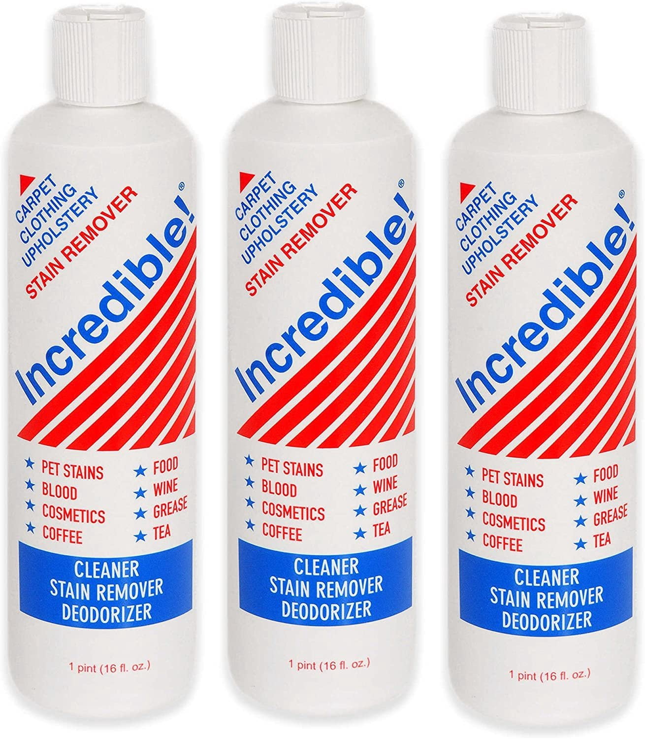 Incredible! 16 oz. Stain Remover Pack of 3 Made in USA