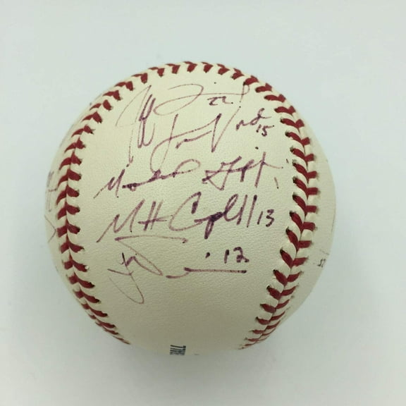 Incredible 2003 Justin Verlander Dustin Pedroia College Team Signed Baseball JSA