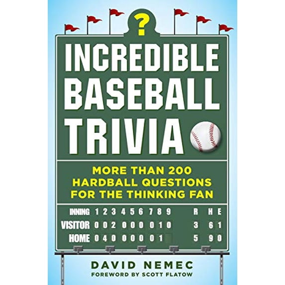 Pre-Owned Incredible Baseball Trivia: More Than 200 Hardball Questions for the Thinking Fan (Paperback) 1683582322 9781683582328