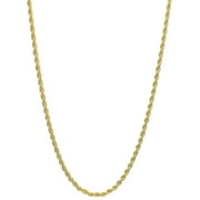 Incredible Chic 18k Gold Plated Rope Chain Yellow Gold Rope Chain Lobster Clasp For Men Women 3mm USA Made 18"