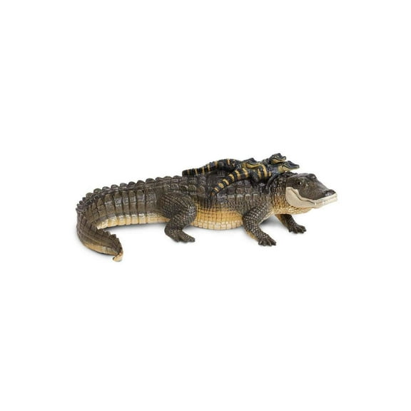 Safari Ltd. Alligator with Babies Figurine - Lifelike 12" Model Figure - Educational Toy for Boys, Girls, and Kids Ages 18 Months+