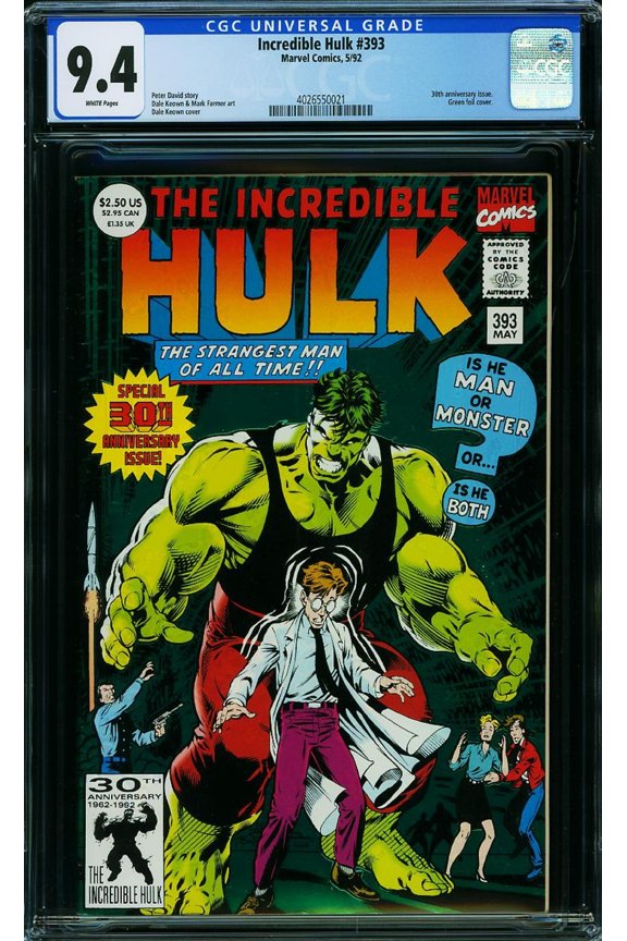 Incredible Hulk #393 - CGC 9.4 Comic Book