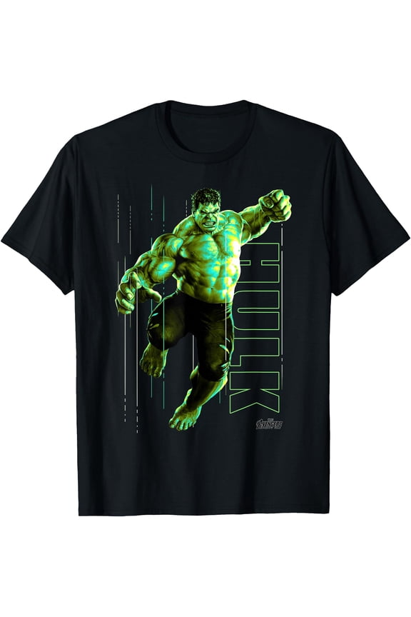 Incredible Hulk Jump Smash DTG Print Unisex T-Shirt,Black Color,Size 2T