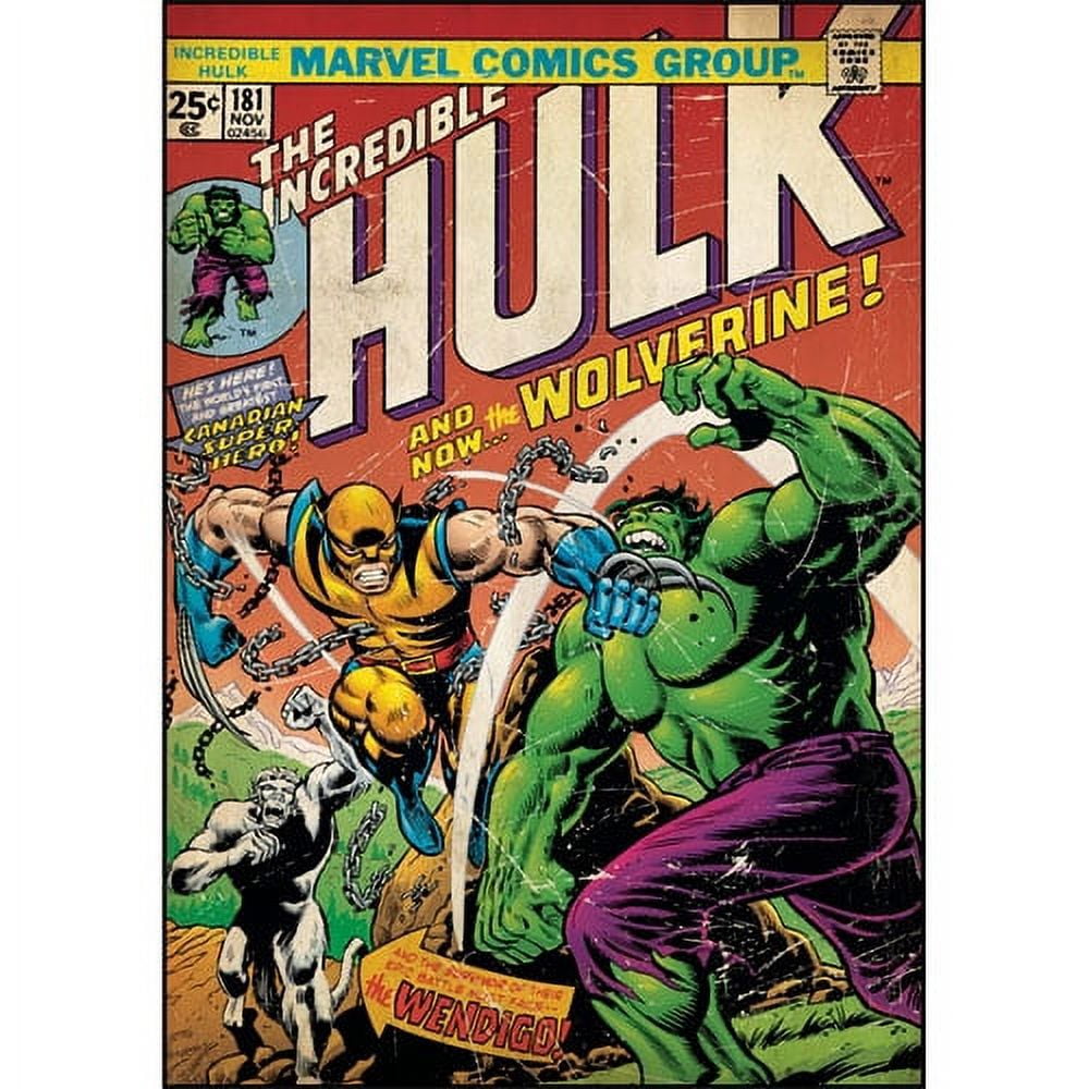 Incredible Hulk vs Wolverine Comic Book Cover Wall Accent - Walmart.com