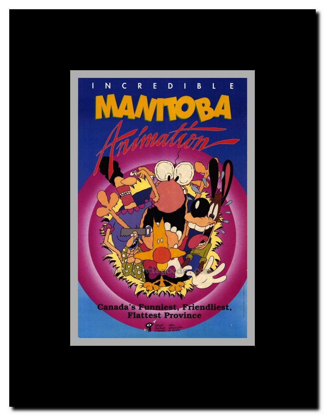 Incredible Manitoba Animation Framed Movie Poster