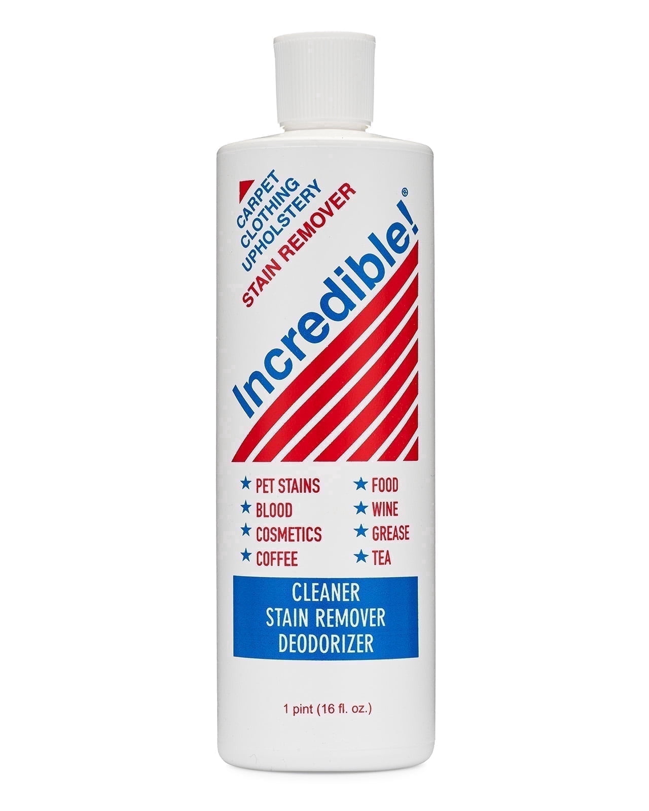 Incredible! Stain Remover for Clothes, Laundry, Carpets, Mattress & Upholstery, 16.oz
