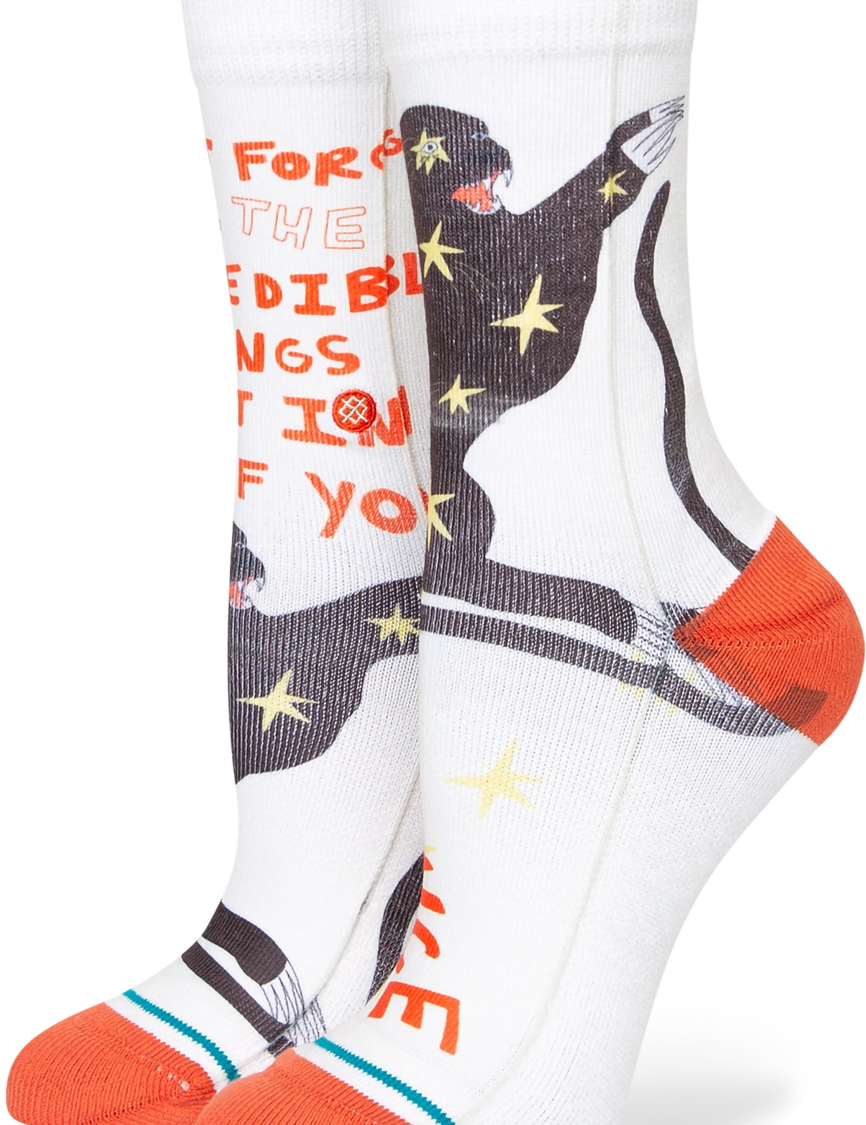 Incredible Things Crew Socks [Off White] - Walmart.com