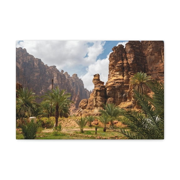 Incredible Valley View Scene Beautiful Breathtaking and Astonishing Beauty Nature Scene Big Rocks and Trees Wall Art Ready to Hang Unframed