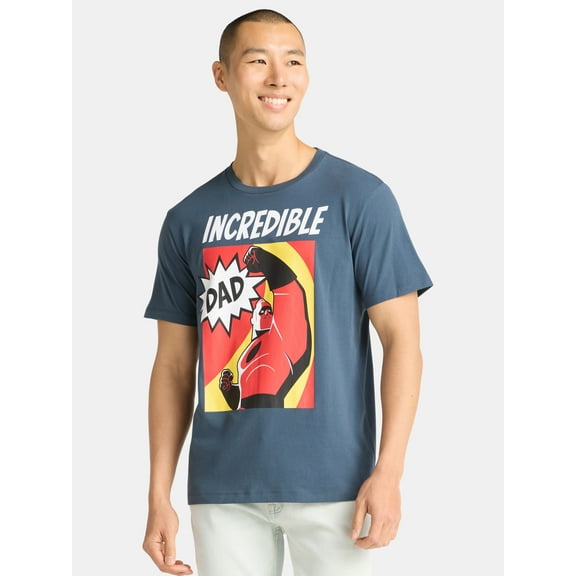 The Incredibles, Men's & Big Men's Graphic Fathers Day Tee, Sizes XS-5XL