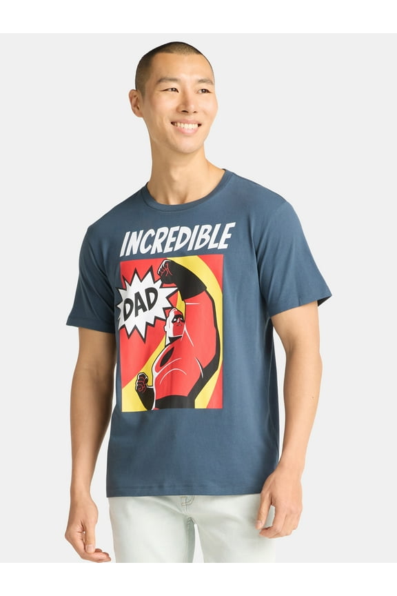 The Incredibles, Men's & Big Men's Graphic Fathers Day Tee, Sizes XS-5XL