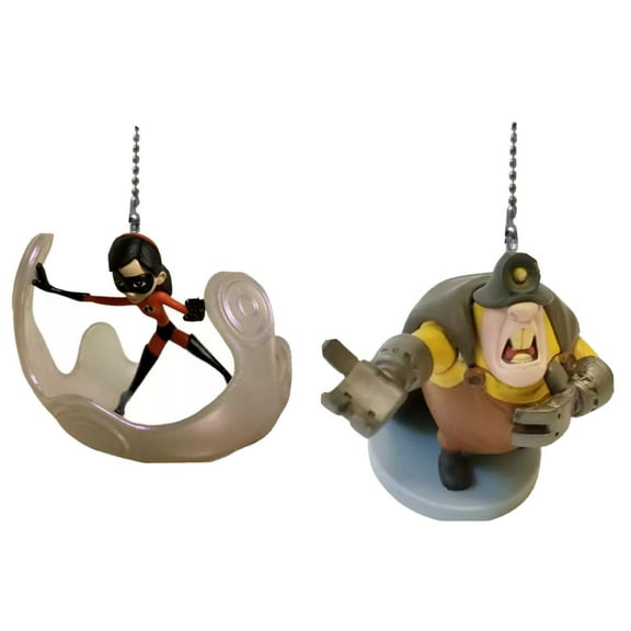 Incredibles Violet In Cloud & Underminer Fan Lamp Light Pull Pvc Figure Figurine