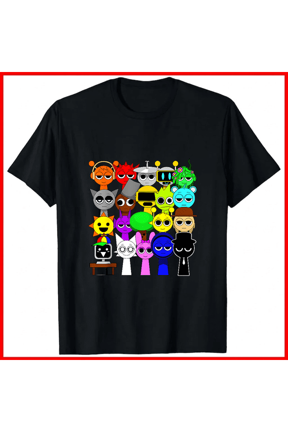 Incredibox Rhythm Creature Sprunki Style Beatbox Animation Fan Unisex T-shirt V18603, up to size 5XL