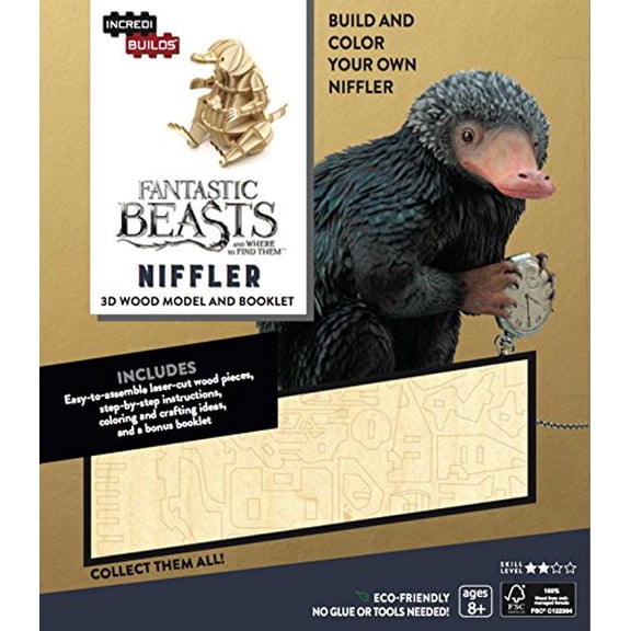 Pre-Owned Incredibuilds: Fantastic Beasts and Where to Find Them: Niffler 3D Wood Model and Booklet (Paperback) by Ramin Zahed