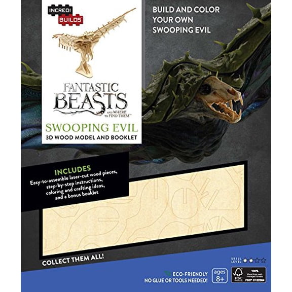Pre-Owned IncrediBuilds: Fantastic Beasts and Where to Find Them: Swooping Evil 3D Wood Model and Booklet, 9781682980606, 168298060X, Paperback, Proprietary edition