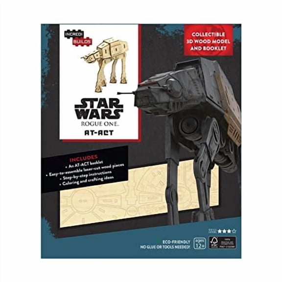 Incredibuilds: IncrediBuilds: Star Wars: Rogue One: AT-ACT 3D Wood Model and Book (Series #1) (Paperback)