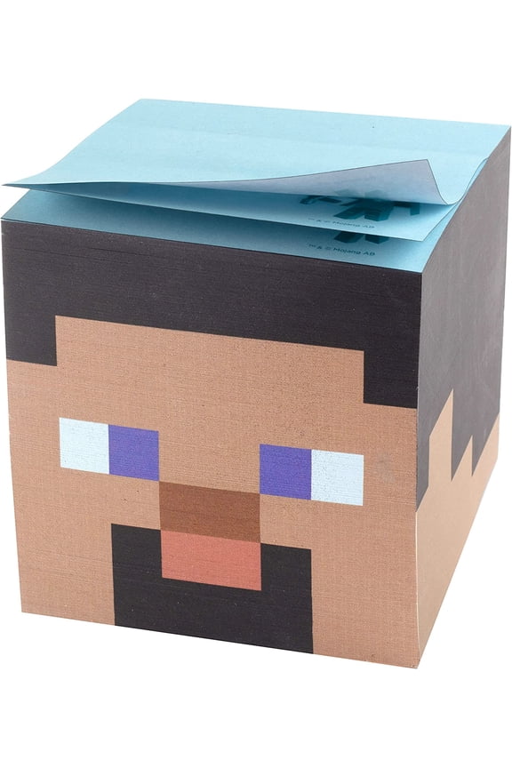 Minecraft Steve Self Stick Sticky Notes, 3x3, 800 Pads