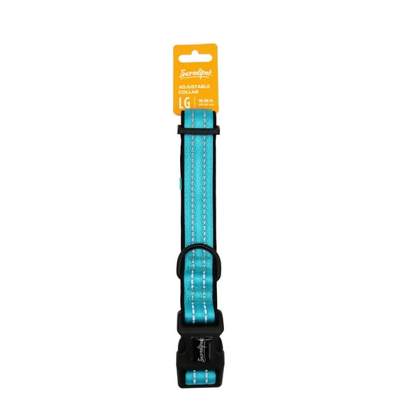Incredipet Adjustable Blue Dog Collar for Large Dogs