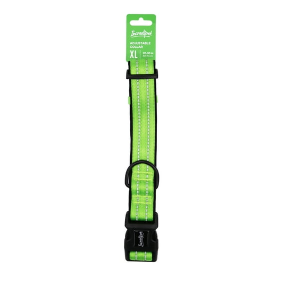 Incredipet Adjustable Green Dog Collar for Extra Large Dogs