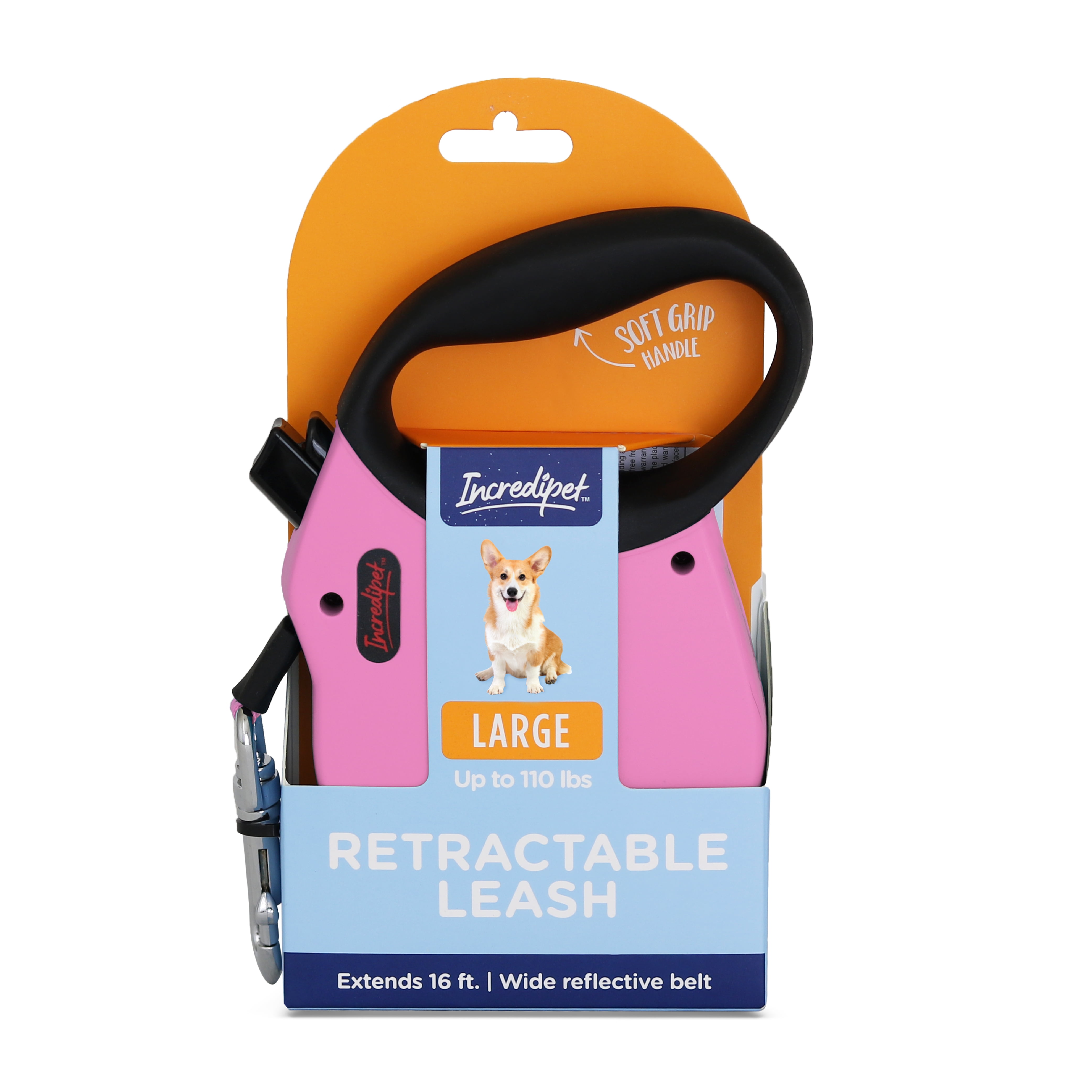 Pink Leach Incredipet Reflective Retractable Pink Leash for Large Dogs - Walmart.com