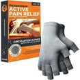 thumbnail image 1 of Incrediwear Fingerless Circulation Gloves Arthritis Gloves, (Grey, Small), 1 of 5