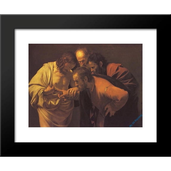 Incredulity of Saint Thomas 20x24 Framed Art Print by Caravaggio