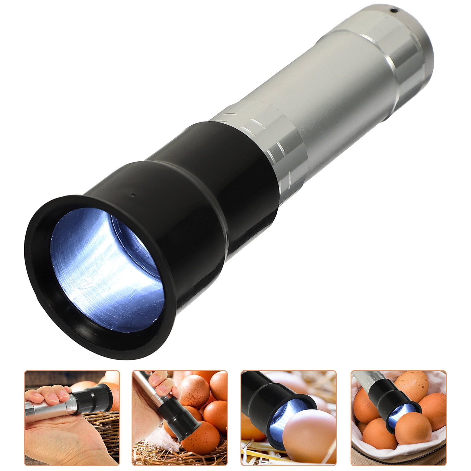 Lampada Sperauova Ad Alta Intensità Per Incubazione - Torcia Candling Per Uova Di Pollo, Anatra, Quaglia, Con 3 Batterie AAA (Non Incluse) - 3