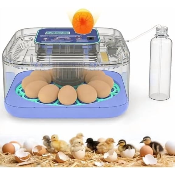 Incubators for Hatching Eggs, 12-24 Egg Digital Incubator with Temperature & Humidity Control, Auto Egg Turner, Egg Candler, Poultry Hatcher for Chicken Eggs, Ducks, Goose, Quail Eggs
