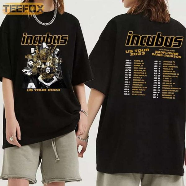 Incubus Band US Summer Tour 2023 Concert TShirt