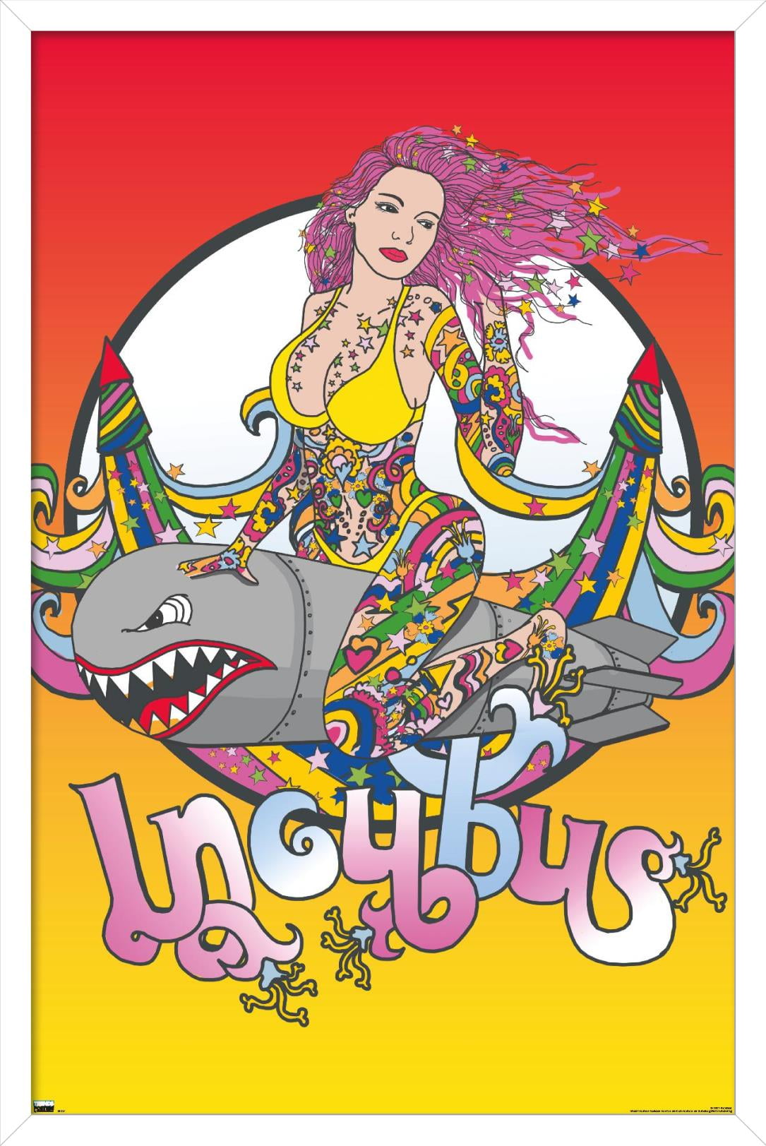 Incubus Bomb Girl Wall Poster, 22.375" x 34", Framed