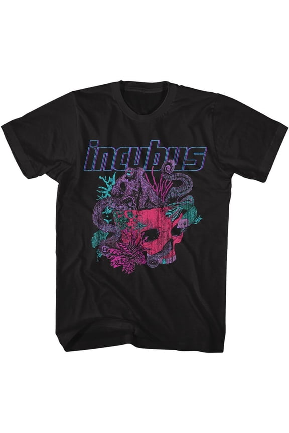 Incubus: Eye-Catching - Logo and Octopus Skull T-Shirt