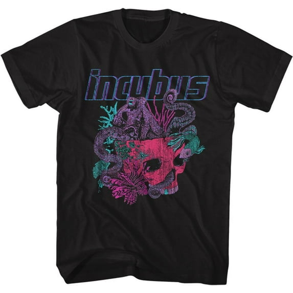 Incubus: Eye-Catching - Logo and Octopus Skull T-Shirt