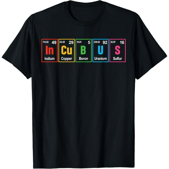 Incubus (In-Cu-B-U-S) Periodic Table Elements Gift T-Shirt
