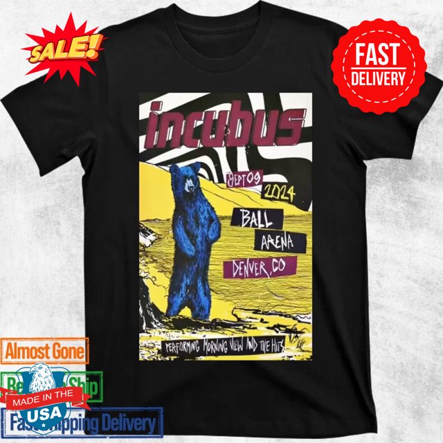 Incubus In Denver, CO On September 9 2024 Tour Poster Shirt S5XL